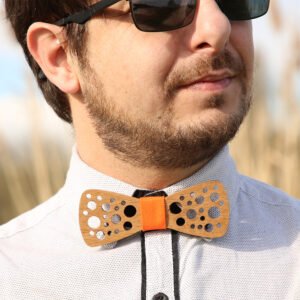 Nœud papillon en bois de chêne Bolla - Vue de face